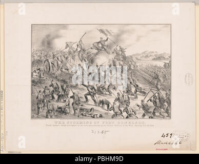 1704 Die Erstürmung von Fort Donelson - terrific Bajonett und Erfassung der äußeren intrenchments, die von den tapferen Soldaten der West - Samstag Feby. 15. 1862 LCCN 2001706293 Stockfoto