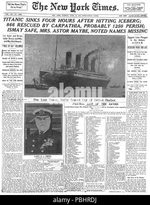 1751 Titanic-NYT Stockfoto