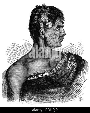 1752 Tito Kowaura (Titokowaru) - Illustrierte australische Nachrichten (1869) Stockfoto