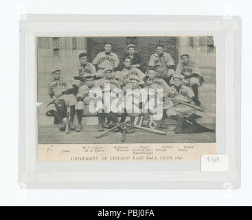 1791 an der Universität von Chicago Baseball Club, 1896; Holy Cross Base Ball Team 1896 (Nypl b 13537024-56429) Stockfoto