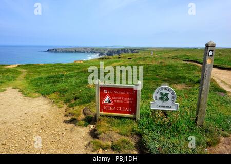 South West Coastal Path, Carnewas, Cornwall, England, Großbritannien Stockfoto