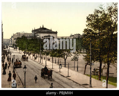 1854 Wilhelmsplatz und Theater, Posen, Deutschland (d. h., Poznań, Polen) - lccn 2002714009 Stockfoto