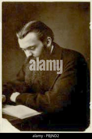 1857 William Kingdon Clifford am Schreibtisch Stockfoto