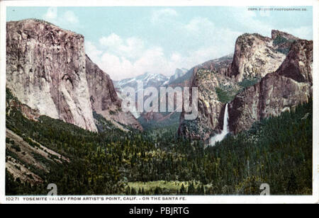 1876 Yosemite Valley von Artist's Point (NBY 8546) Stockfoto