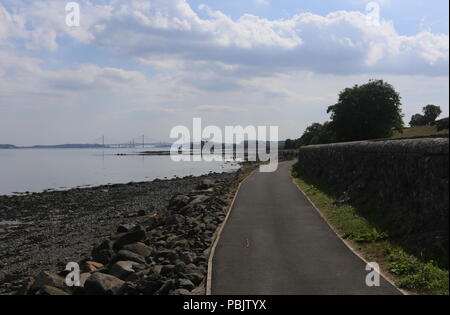 Der John Muir Weg in der Nähe des Blackness Castle Schottland Juli 2018 Stockfoto