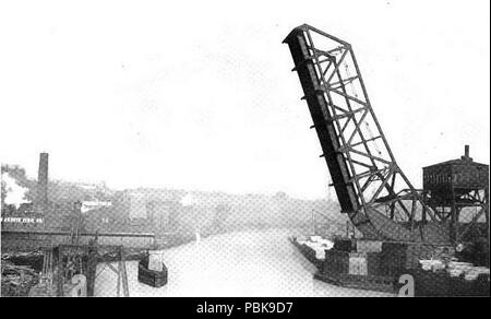 1139 Open CCC und St L Scherzer rolling lift Bridge Stockfoto