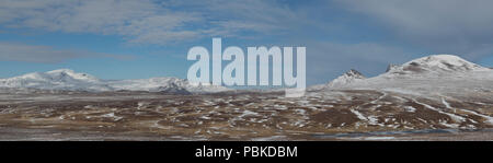 Sutherland panorama Winterlandschaft Stockfoto