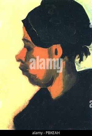 748 Kopf einer Bäuerin mit einer dunklen Kappe von Vincent Van Gogh Stockfoto
