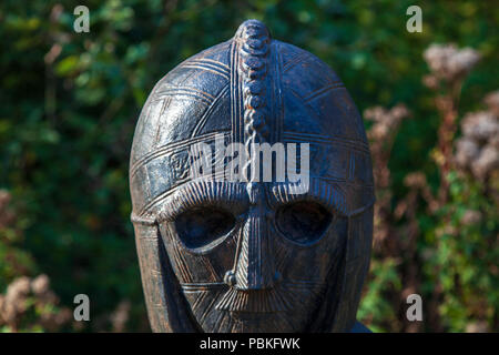 Ein waymarker auf dem Meridian in der Wyre Forest, Worcestershire, England Stockfoto