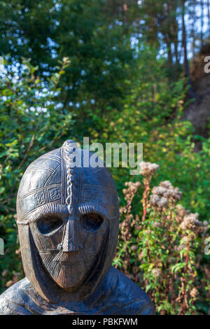 Ein waymarker auf dem Meridian in der Wyre Forest, Worcestershire, England Stockfoto