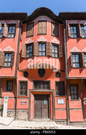 Historisches Museum in Georgiadi Haus in der Altstadt von Plovdiv, Bulgarien Stockfoto