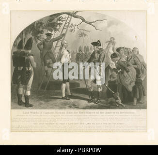 887 die letzten Worte von Captain Nathan Hale, der Held - Märtyrer der Amerikanischen Revolution (Nypl b 13512822-424387) Stockfoto