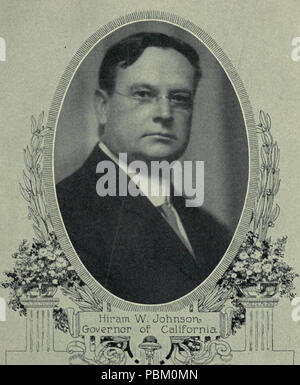 760 Hiram W. Johnson, Gouverneur von Kalifornien Stockfoto