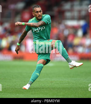 Die watford Roberto Pereyra während der Vorsaison Freundschaftsspiel Bei Griffin Park, London. PRESS ASSOCIATION Foto. Bild Datum: Samstag, Juli 28, 2018. Siehe PA-Geschichte Fußball Brentford. Photo Credit: Daniel Hambury/PA-Kabel. Einschränkungen: EDITORIAL NUR VERWENDEN Keine Verwendung mit nicht autorisierten Audio-, Video-, Daten-, Spielpläne, Verein/liga Logos oder "live" Dienstleistungen. On-line-in-Verwendung auf 75 Bilder beschränkt, kein Video-Emulation. Keine Verwendung in Wetten, Spiele oder einzelne Verein/Liga/player Publikationen. Stockfoto