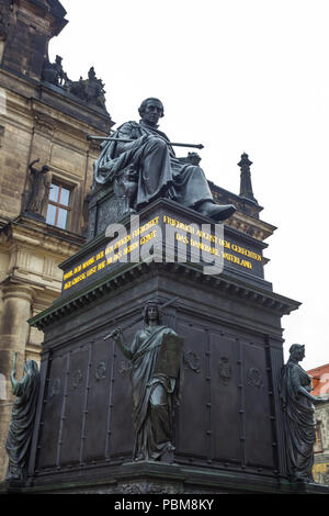 Kurfürst Friedrich August I. von Sachsen Statue in Dresden, Deutschland. Stockfoto