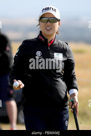 Australiens Minjee Lee auf dem 17 Grün während Tag drei des 2018 Aberdeen Standard Investitionen Ladies Scottish Open im Gullane Golf Club. PRESS ASSOCIATION Foto, Bild Datum: Samstag, Juli 28, 2018. Photo Credit: Jane Barlow/PA-Kabel. Einschränkungen: Nur für den redaktionellen Gebrauch bestimmt. Keine kommerzielle Nutzung. Stockfoto