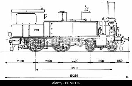 846 JS Eb 2-4 Typenskizze Stockfoto