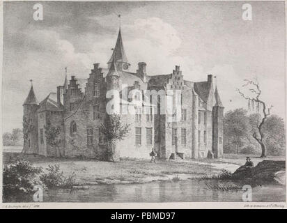 854 Kasteel van Rumbeke (1823) Stockfoto