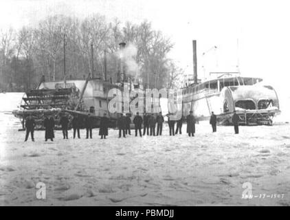 856 Kellogg, Maja und Hauptstadt im Eis 17 Jan 1907 eingeschlossen Stockfoto