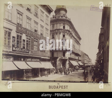 867 Kossuth Lajos utca ein Ferenciek tere (Kígyó tér) felől nézve, 1894 körül - Budapest, Fortepan 82398 Stockfoto