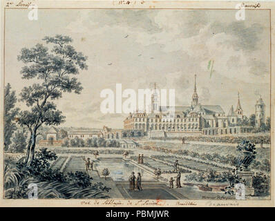 Abbaye Saint-Lucien de Beauvais Tavernier-Dejonquières. Stockfoto