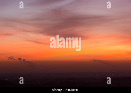 Sonnenuntergang von Garrowby Hill Stockfoto