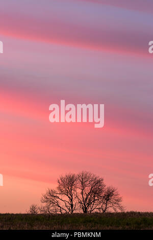 Sonnenuntergang von Garrowby Hill Stockfoto