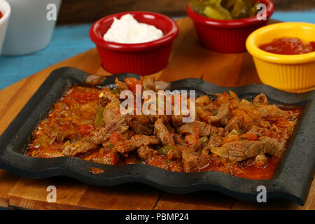 Fleisch Saute Stockfoto