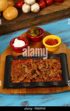 Fleisch Saute Stockfoto