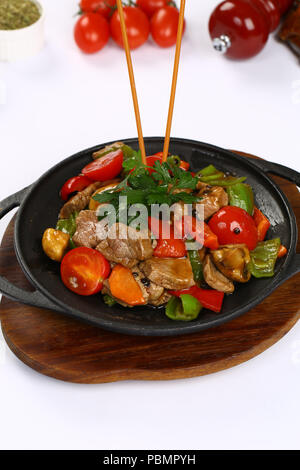 Fleisch Saute Stockfoto
