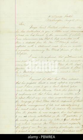 908 Brief unterzeichnet Henry T. Schlag, Washington, Sir (Abraham Lincoln), August 12, 1862 Stockfoto