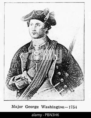 986 Major George Washington - 1754 Stockfoto
