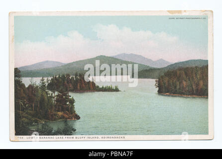 943 Untere Saranac Lake von Bluff Insel, Adirondacks (Nypl b 12647398-79468) Stockfoto