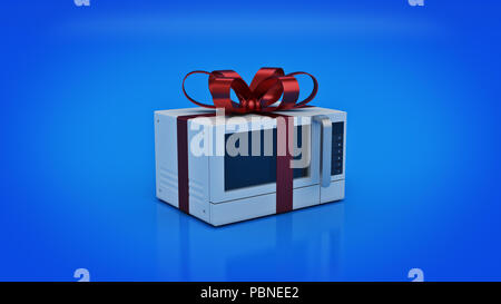 Mikrowelle Herd. Konzept Rabatte. 3D-Rendering Stockfoto