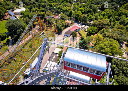 Prater in Wien Blick vom Riesenrad Riesenrad, Park in der Hauptstadt von Österreich Stockfoto