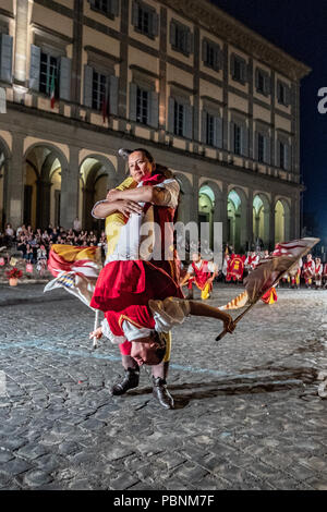 Flagge Weber und Musiker von Velletri bei Rom ein Ereignis namens "Anno Domini 1495 organisieren Stockfoto