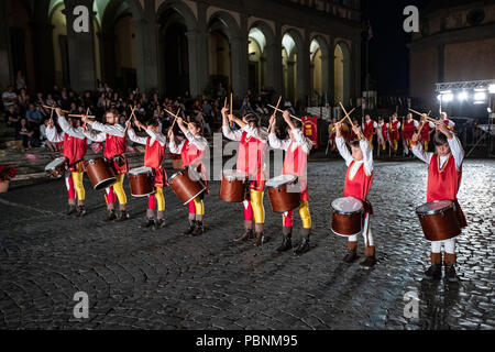 Flagge Weber und Musiker von Velletri bei Rom ein Ereignis namens "Anno Domini 1495 organisieren Stockfoto