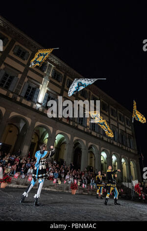 Flagge Weber und Musiker von Velletri bei Rom ein Ereignis namens "Anno Domini 1495 organisieren Stockfoto