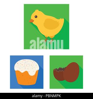 Ostern ist eine christliche Ferienwohnung Symbole im Set Sammlung für Design. Ostern attribute Vektor Symbol lieferbar Abbildung. Stock Vektor