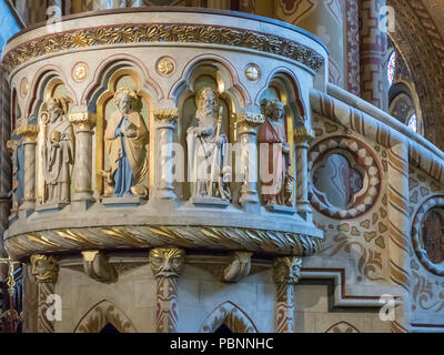 Ungarn, Budapest, Fischerhochburg, Matthias Kirche Kanzel Stockfoto