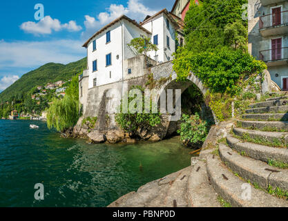 Malerische Anblick in Gravedona am Comer See, Lombardei, Italien. Stockfoto