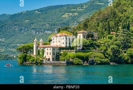 Die Villa del Balbianello, berühmte Villa in der Gemeinde Lenno gelegen, mit Blick auf den Comer See. Lombardei, Italien. Stockfoto