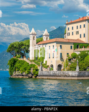 Die Villa del Balbianello, berühmte Villa in der Gemeinde Lenno gelegen, mit Blick auf den Comer See. Lombardei, Italien. Stockfoto