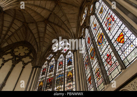 LONDON, ENGLAND - 20. JULI 2016: Chapter House, Westminster Abbey (Stiftskirche St. Peter in Westminster), UNESCO Weltkulturerbe Stockfoto