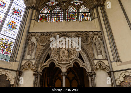 LONDON, ENGLAND - 20. JULI 2016: Chapter House, Westminster Abbey (Stiftskirche St. Peter in Westminster), UNESCO Weltkulturerbe Stockfoto