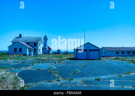 Der Punkt Wilson Leuchtturm site Ansehen im schönen Sommer 4. Port Townsend, Washington, USA, Stockfoto