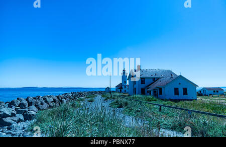 Der Punkt Wilson Leuchtturm site Ansehen im schönen Sommer 1. Port Townsend, Washington, USA, Stockfoto