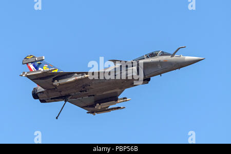 Dassault Rafale M, Flottille 12F der französischen Marine, Landivisau, 70. Jahrestag Schwanz Lackierung Stockfoto