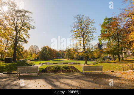 Schlossgarten oder Schlossgarten, Herbstzeit, Herbstlaub, Kiel, Hauptstadt Schleswig-Holsteins, Deutschland, Europa Stockfoto