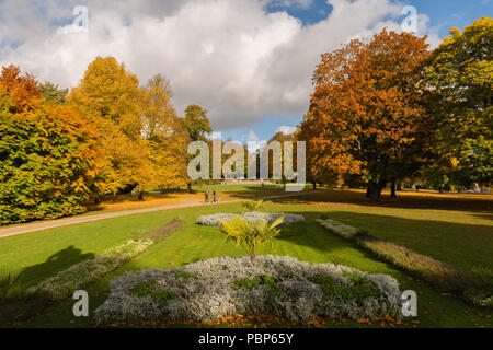 Schlossgarten oder Schlossgarten, Herbstzeit, Herbstlaub, Kiel, Hauptstadt Schleswig-Holsteins, Deutschland, Europa Stockfoto